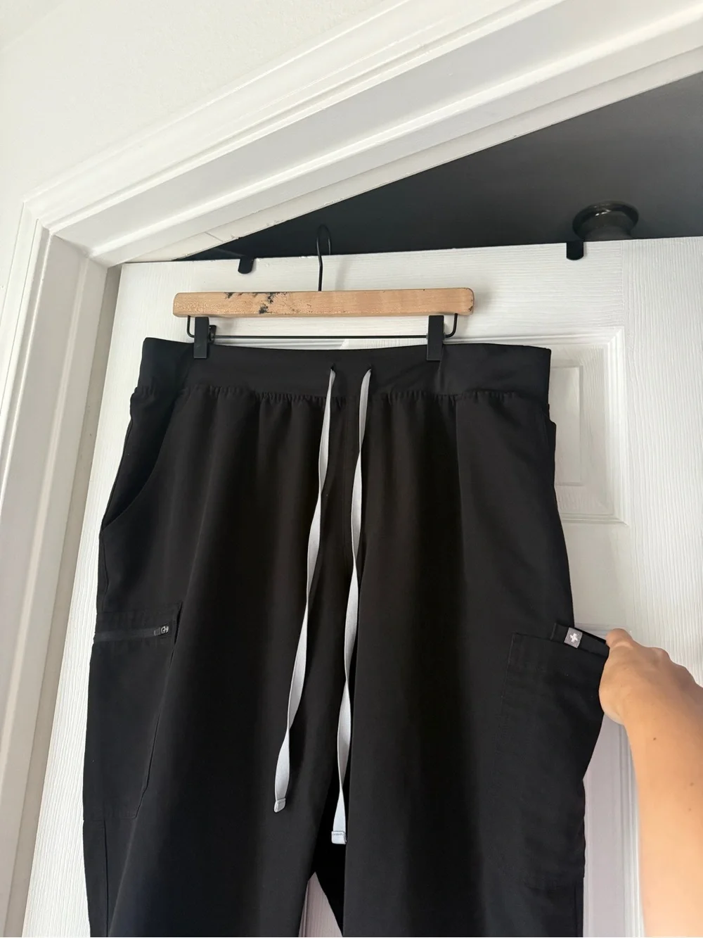 Figs 3XL Men's Black Drawstring Utility Scrub Pants